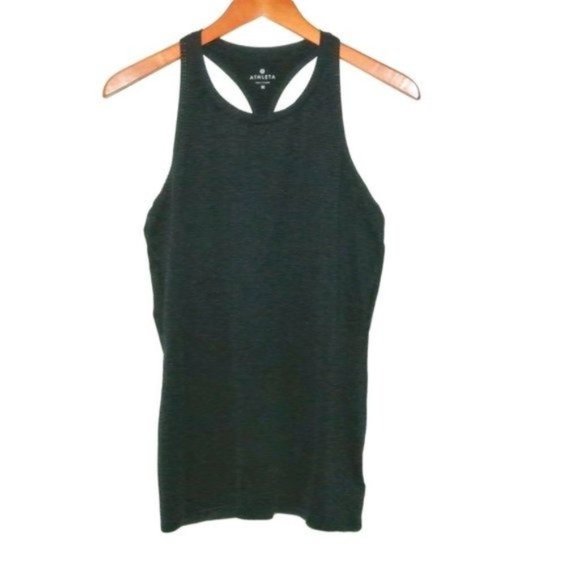 Athleta Shadow Striped High Neck Chi Tank M - Picture 2 of 7